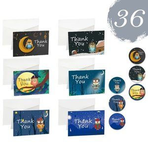 36 Pcs Thank You Cards envelope stickers Bundle